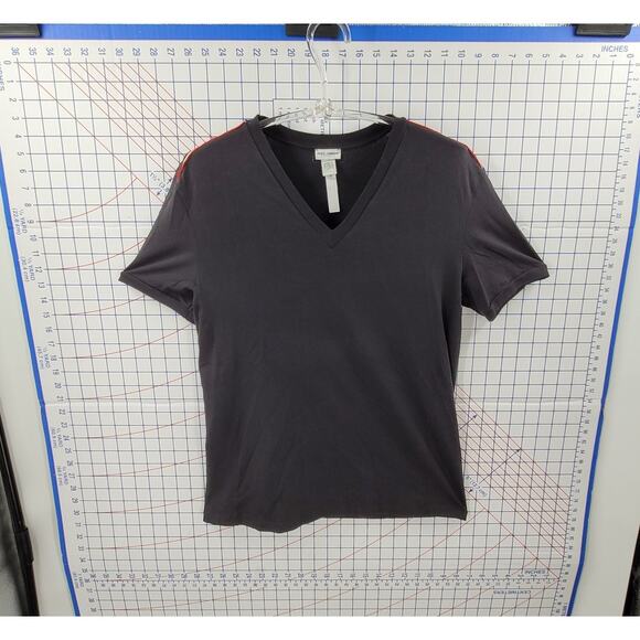 Vintage D&G Logo Knit Black V Neck Short Sleeve Top Streetwear Luxe Statement - Picture 5 of 13
